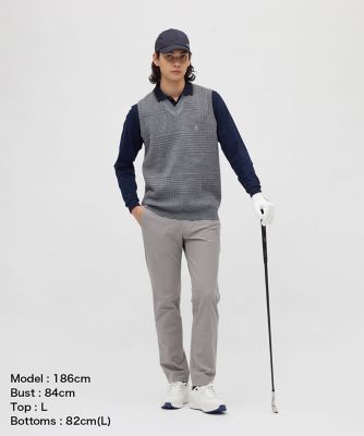 マンシングウェア MUNSINGWEAR グレンチェックVネック
