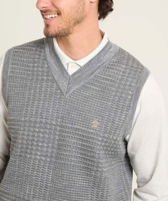 マンシングウェア MUNSINGWEAR グレンチェックVネック