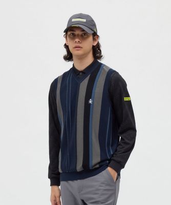 マンシングウェア MUNSINGWEAR マルチストライプニット