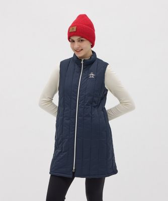 新品M マンシングウェア(Munsingwear) 中綿ベスト　ワンピース マンシングウェア Munsingwear HEAT NAVI はっ水