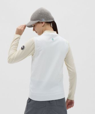 新品未使用タグ付き　ゴルフウェア【muningwear】Vネックベスト　白　L 0000811601_p01.jpg
