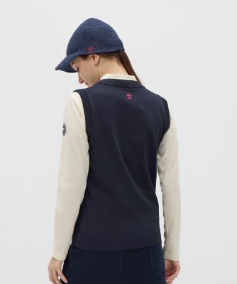 マンシングウェア Munsingwear バイアス地柄Vネックニット