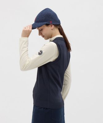 マンシングウェア MUNSINGWEAR バイアス地柄Vネックニット