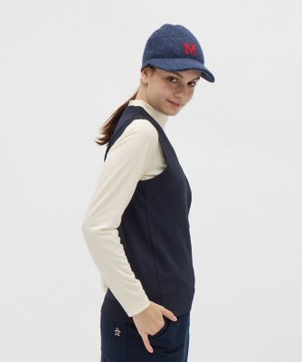 マンシングウェア MUNSINGWEAR バイアス地柄Vネックニット