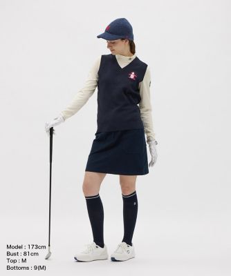 マンシングウェア MUNSINGWEAR バイアス地柄Vネックニット