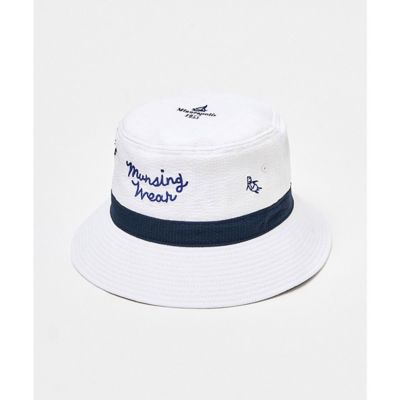 ＜Munsingwear＞マンシングウェア　ＭＵＮＳＩＮＧＷＥＡＲ　『コカゲル』サッカーストライプ　飛び柄刺しゅうハット（ＭＧ５ＳＣＰ７３Ｍ）