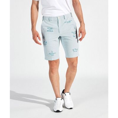 ＜Munsingwear＞マンシングウェア　ＭＵＮＳＩＮＧＷＥＡＲ　ウエストフリーシアサッカーストライプ飛び刺繍ハーフパンツ（ＭＧ５ＳＨＰ２３Ｍ）