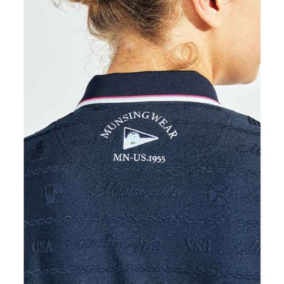 マンシングウェア MUNSINGWEAR 地柄ジャカード半袖