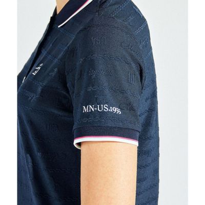 マンシングウェア MUNSINGWEAR 地柄ジャカード半袖