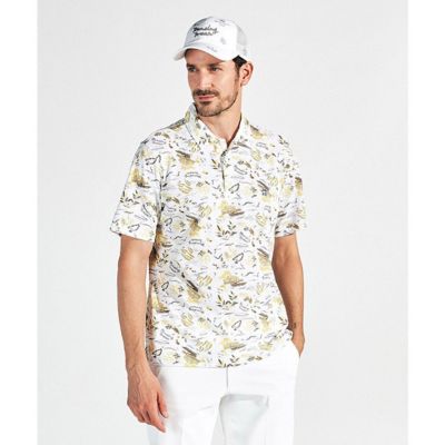 ＜Munsingwear＞マンシングウェア　ＭＵＮＳＩＮＧＷＥＡＲ　サンスクリーンＮＩＲフィラシスリゾート総柄プリント半袖ポロシャツ（ＭＧ５ＳＨＳ３１Ｍ）
