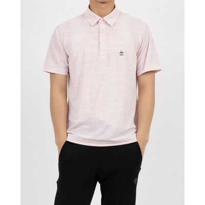 サンスクリーンNIRマルチロゴ総柄プリント 半袖ポロシャツ