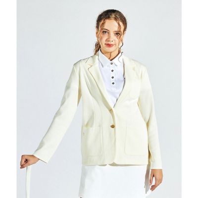 マンシングウェア　ジャケット グレ―ホワイト コットン×ポリエステル ニットジャケット（MG5SJK01L