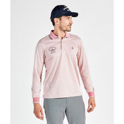 ＜Munsingwear＞吸汗速乾ハイゲージバーズボーダー長袖ポロシャツ（ＭＧ５ＳＬＳ２２Ｍ）