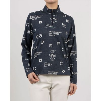 フラッグジャカードスタンドジップ長袖シャツ（MG5SLS23L