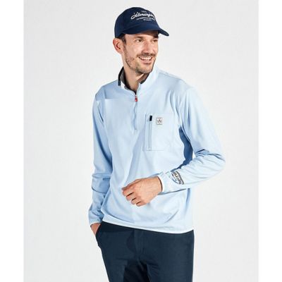 ストレッチスムースハーフジップ長袖シャツ（MG5SLS23M