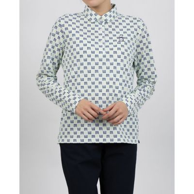 ＜Munsingwear＞マンシングウェア　ＭＵＮＳＩＮＧＷＥＡＲ　Ｓｕｎｓｃｒｅｅｎ　ＮＩＲ　ロゴプリント長袖ポロシャツ（ＭＧ５ＳＬＳ２４Ｌ）