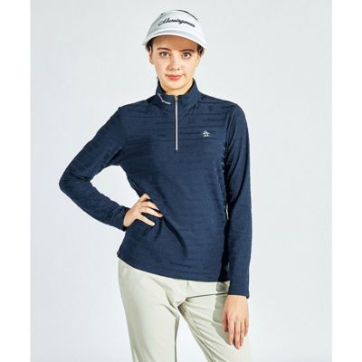 吸汗速乾地柄ジャカード長袖ジップアップシャツ（MG5SLS25L