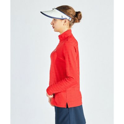 吸汗速乾地柄ジャカード長袖ジップアップシャツ（MG5SLS25L