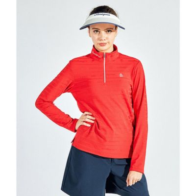 吸汗速乾地柄ジャカード長袖ジップアップシャツ（MG5SLS25L