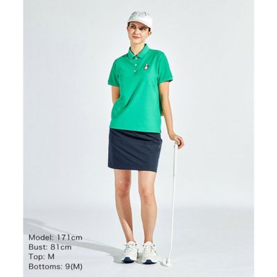 新品タグ付き マンシング ゴルフスカート グリーン系 7号 64センチ