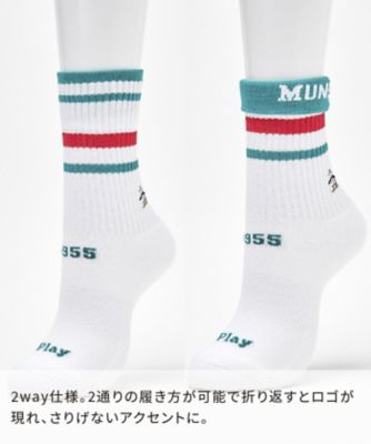 ＜Munsingwear＞マンシングウェア　ＭＵＮＳＩＮＧＷＥＡＲ　レギュラー丈　２ＷＡＹ仕様ロゴソックス【返品不可商品】（ＭＧ５ＳＳＯ２０Ｌ）