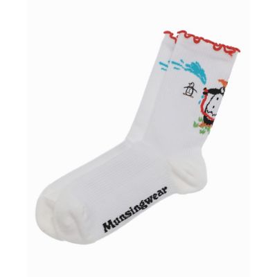 ＜Munsingwear＞ミドル丈　メロウ仕様キャラクターペンギン柄ソックス【返品不可商品】（ＭＧ５ＳＳＯ２２Ｌ）