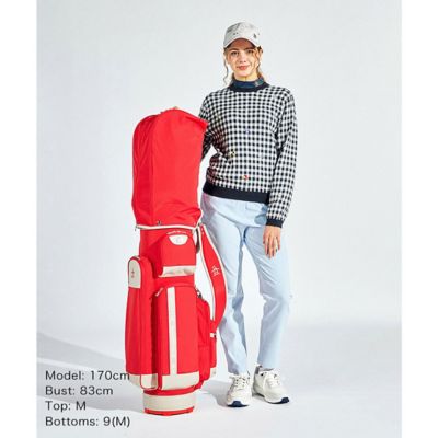 ギンガムチェック＋飛び刺繍クルーネックセーター（MG5SST21L