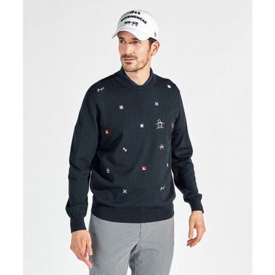 フラッグモチーフ刺繍セーター（MG5SST21M） | Munsingwear