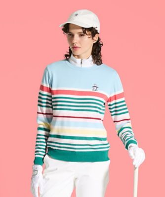 ＜Munsingwear＞綿／ポリエステル　マルチボーダーセーター（ＭＧ５ＳＳＴ２２Ｌ）