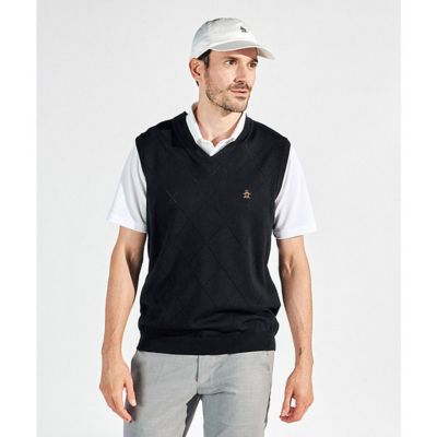 Munsingwear メンズ Vネックベスト アメリカサイズM アメリカン・シーアイランドコットンメッシュ柄Vネックベスト