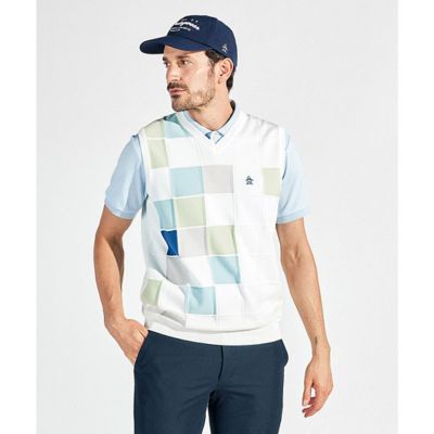 ＜Munsingwear＞マンシングウェア　ＭＵＮＳＩＮＧＷＥＡＲ　カラーブロックＶネックベスト（ＭＧ５ＳＶＥ２１Ｍ）