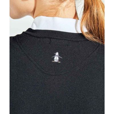 極美品】V12×マンシングウェア m12 セーター ブラック 総柄 ロゴ