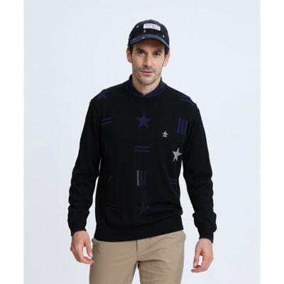 総柄クルーネックセーター（MG6FST39M） | Munsingwear