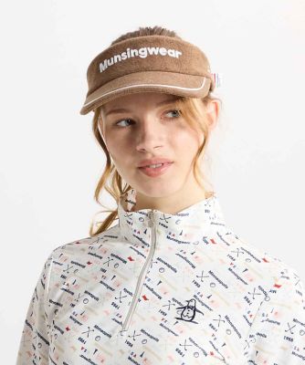 マンシングウェア MUNSINGWEAR ロゴデザインサンバイザー