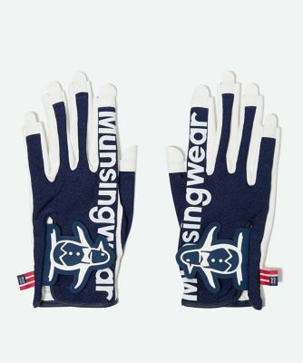 マンシングウェア MUNSINGWEAR ロゴプリントゴルフグローブ