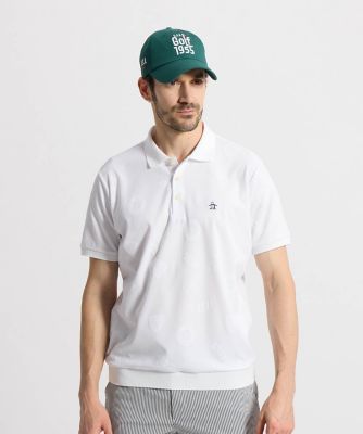 ＜Munsingwear＞マンシングウェア　ＭＵＮＳＩＮＧＷＥＡＲ　吸汗ロゴジャカード半袖ポロシャツ（ＭＧ６ＳＨＳ３３Ｍ）