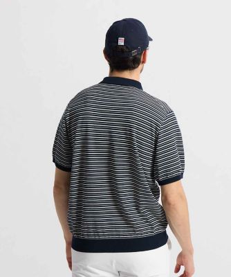 マンシングウェア MUNSINGWEAR 細線ボーダー半袖ニット