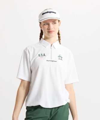 ＜Munsingwear＞マンシングウェア　ＭＵＮＳＩＮＧＷＥＡＲ　Ｓｕｎｓｃｒｅｅｎ　ＮＩＲ　オーバーサイズ半袖ポロシャツ（ＭＧ６ＳＨＳ３８Ｌ）