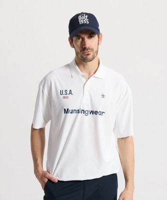 ＜Munsingwear＞マンシングウェア　ＭＵＮＳＩＮＧＷＥＡＲ　Ｓｕｎｓｃｒｅｅｎ　ＮＩＲ　オーバーサイズ半袖ポロシャツ（ＭＧ６ＳＨＳ３９Ｍ）