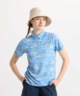 マンシングウェア　ＭＵＮＳＩＮＧＷＥＡＲ　高通気　Ｓｕｎｓｃｒｅｅｎ　ＮＩＲ　ミネアポリス総柄半袖ポロシャツ（ＭＧ６ＳＨＳ４２Ｌ）