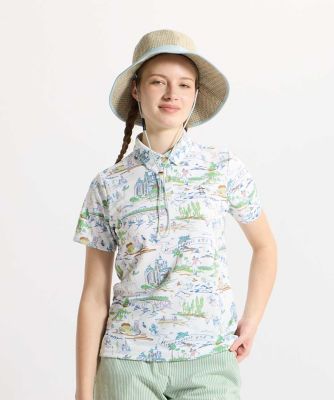 マンシングウェア　ＭＵＮＳＩＮＧＷＥＡＲ　高通気　Ｓｕｎｓｃｒｅｅｎ　ＮＩＲ　ミネアポリス総柄半袖ポロシャツ（ＭＧ６ＳＨＳ４２Ｌ）