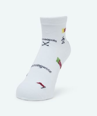 ＜Munsingwear＞マンシングウェア　ＭＵＮＳＩＮＧＷＥＡＲ　ＤＥＯ　ＳＣＲＥＥＮ　ショート丈ジャカードソックス【返品不可商品】（ＭＧ６ＳＳＯ１２Ｍ）