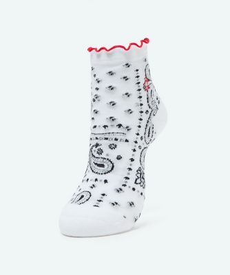 ＜Munsingwear＞マンシングウェア　ＭＵＮＳＩＮＧＷＥＡＲ　ショート丈ペーズリー柄ソックス【返品不可商品】（ＭＧ６ＳＳＯ１３Ｌ）