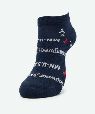 マンシングウェア　ＭＵＮＳＩＮＧＷＥＡＲ　アンクル丈ロゴ柄ソックス【交換・返品不可】（ＭＧ６ＳＳＯ１４Ｌ）