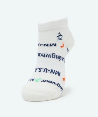 ＜Munsingwear＞マンシングウェア　ＭＵＮＳＩＮＧＷＥＡＲ　アンクル丈ロゴ柄ソックス【返品不可商品】（ＭＧ６ＳＳＯ１４Ｌ）