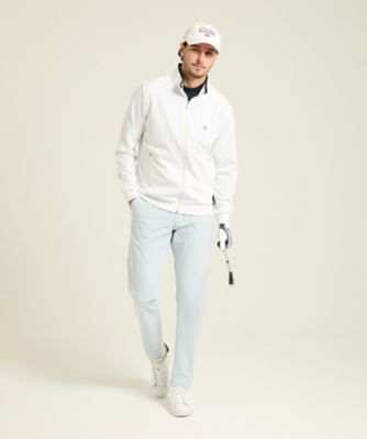 マンシングウェア　オフホワイトシャツ　長袖 マンシングウェア MUNSINGWEAR 国旗ジャカードスタンド
