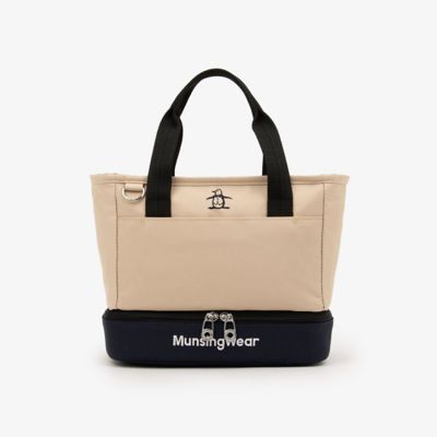 新品未使用　かわいいマンシングカートバッグ　黒　お値下げ中 マンシングウェア MUNSINGWEAR バイカラー2層式カート