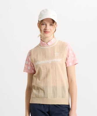 マンシングウェア MUNSINGWEAR ロゴメッシュクルーネック