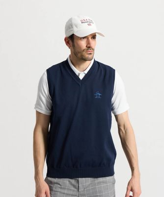 マンシングウェア MUNSINGWEAR 背面地柄ボーダーVネック