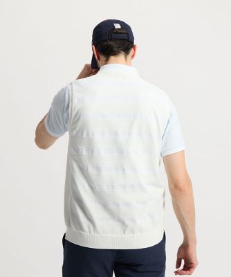 マンシングウェア MUNSINGWEAR 背面地柄ボーダーVネック